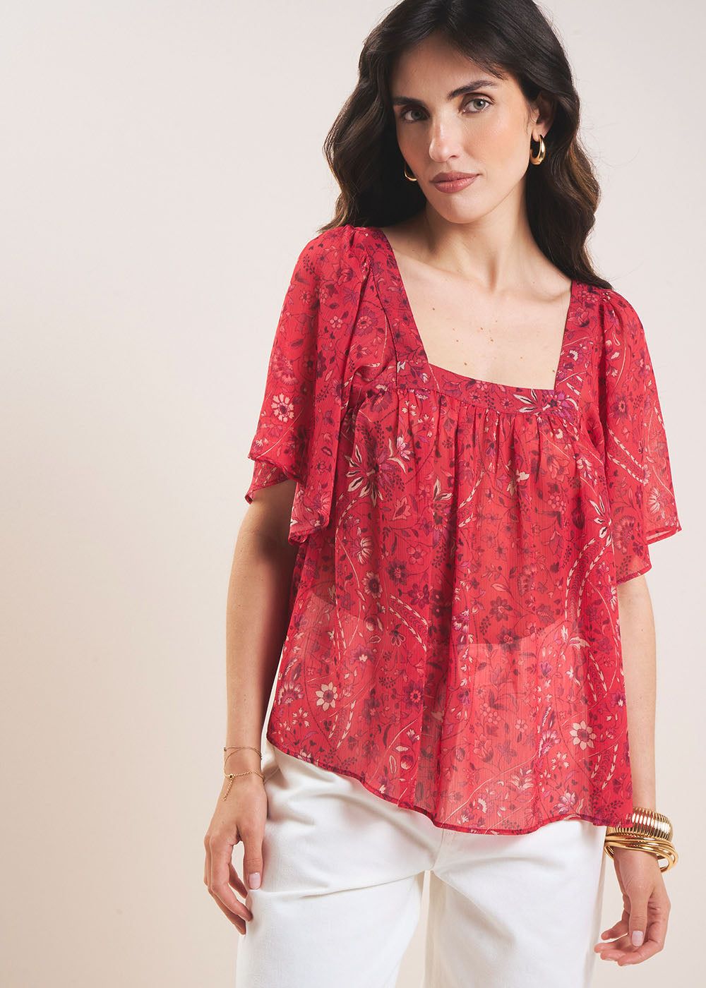 TAJANI Printed blouse - 1 - Sud Express - Sud Express