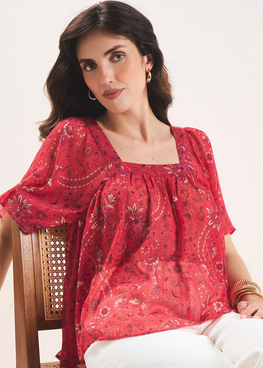 TAJANI Printed blouse - 4 - Sud Express - Sud Express