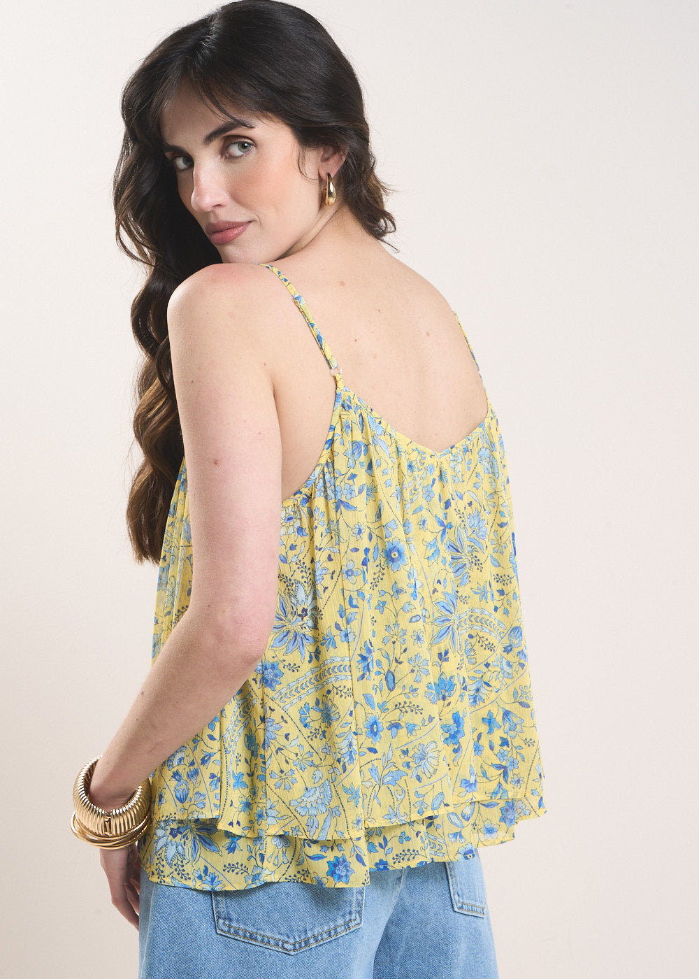TEMIO Thin strap printed top - 3 - Sud Express - Sud Express