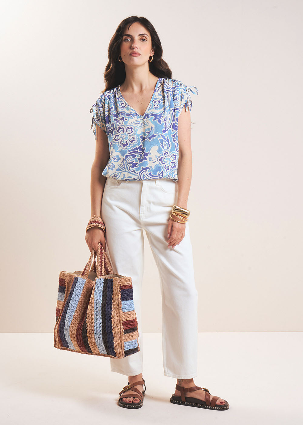 Woven canvas tote bag - Sud Express - 3 - Sud Express
