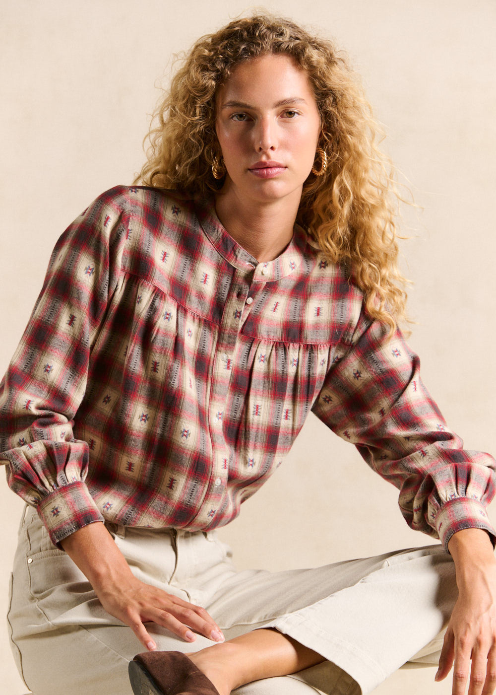 Cotton checked shirt  - Sud Express - 1 - Sud Express