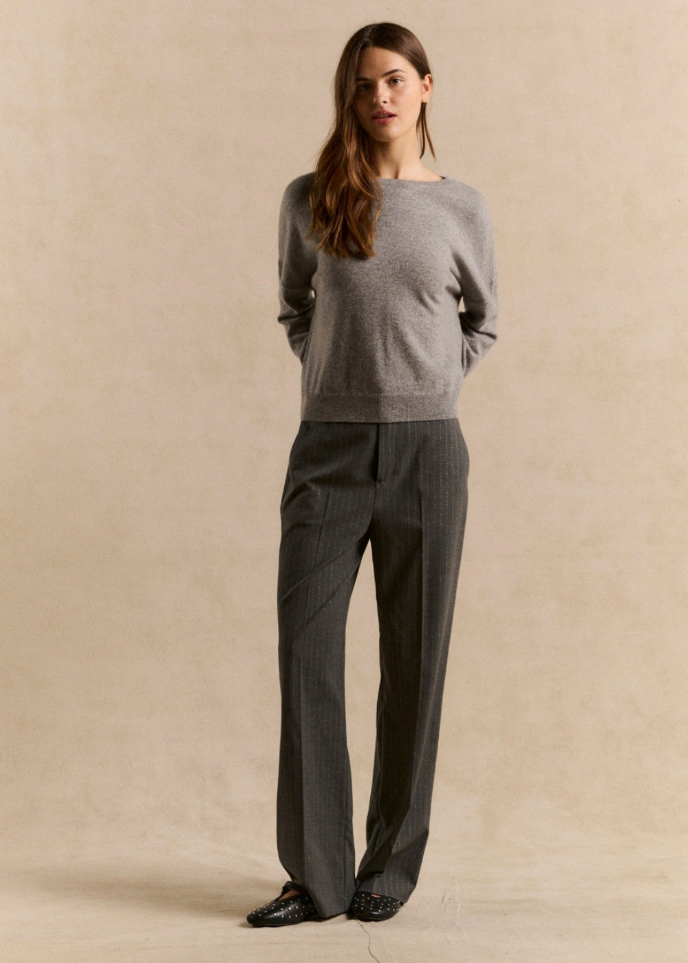 High-waisted pleated tailored trousers - Sud Express - 6 - Sud Express