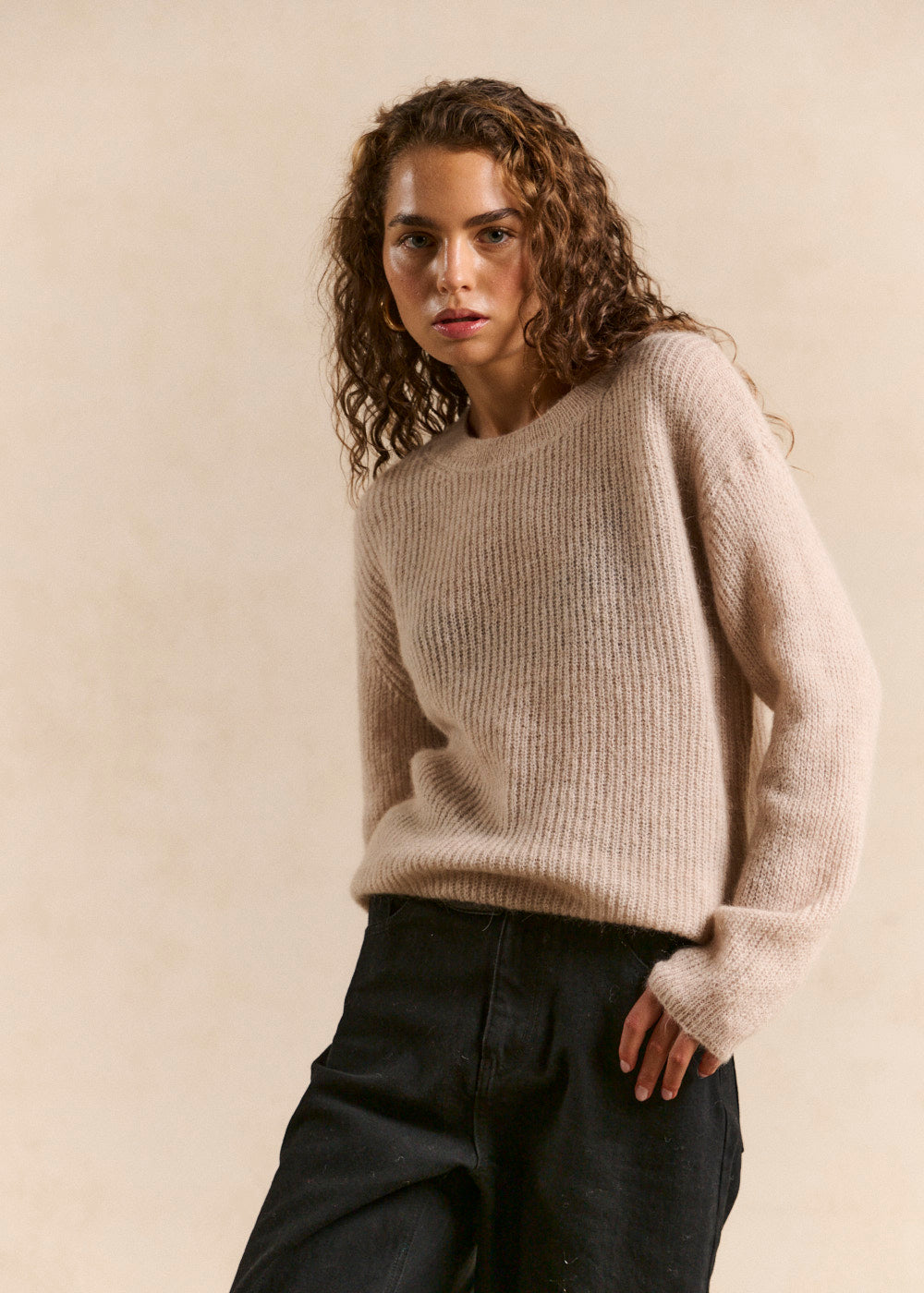 Round-neck alpaca sweater - Sud Express - 5 - Sud Express