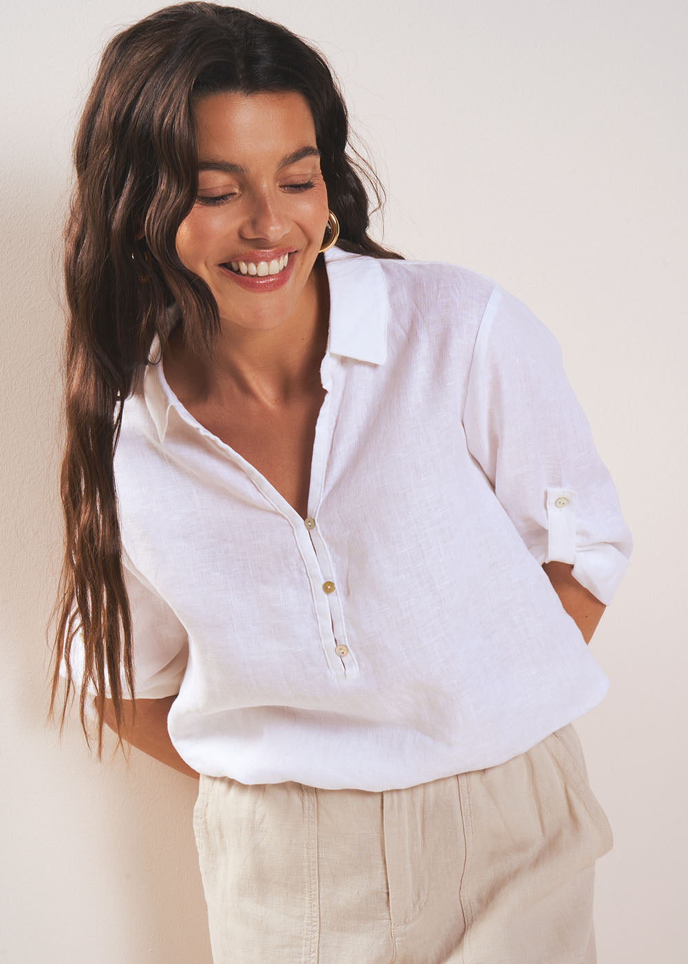 Linen blouse - Sud Express - 5 - Sud Express