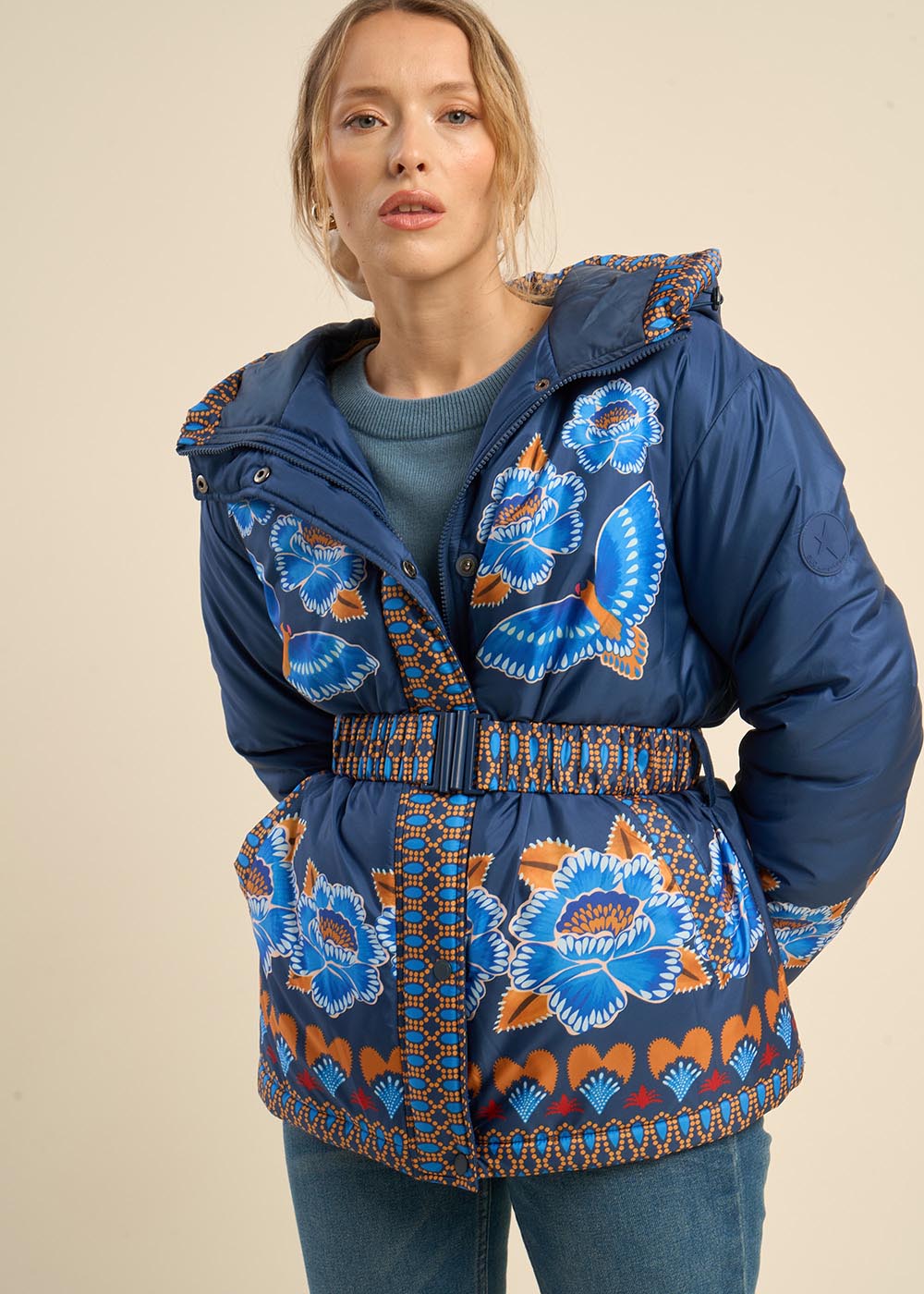 Printed hooded jacket - Sud Express - 1 - Sud Express