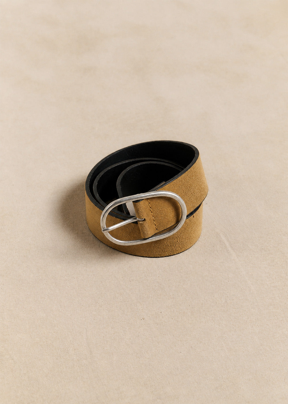 CHRISTINE Leather belt with oval buckle - 1 - Sud Express - Sud Express