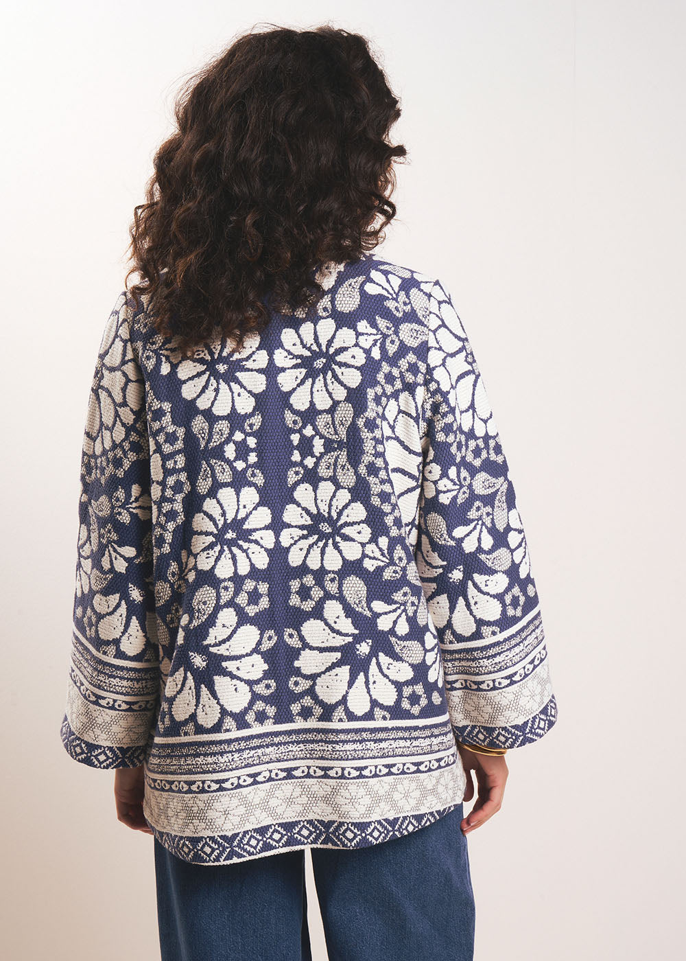 Floral print cotton jacket - Sud Express - 3 - Sud Express