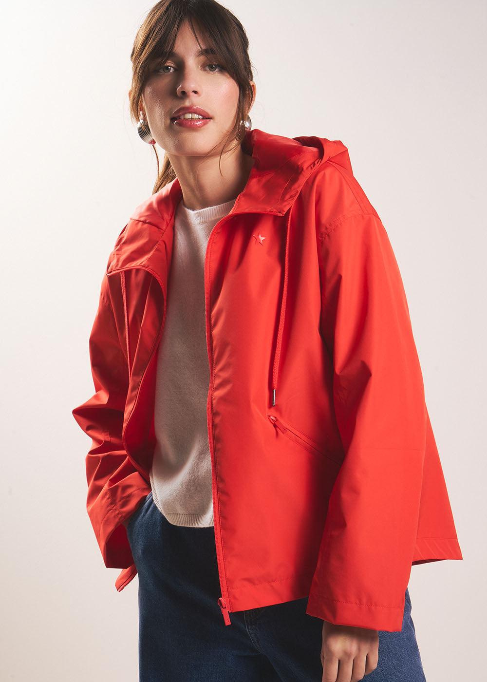 Water-repellent raincoat with hood - Sud Express - 1 - Sud Express