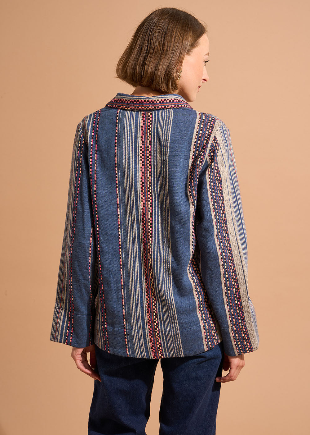 Oversized top in embroidered cotton - Sud Express - 2 - Sud Express