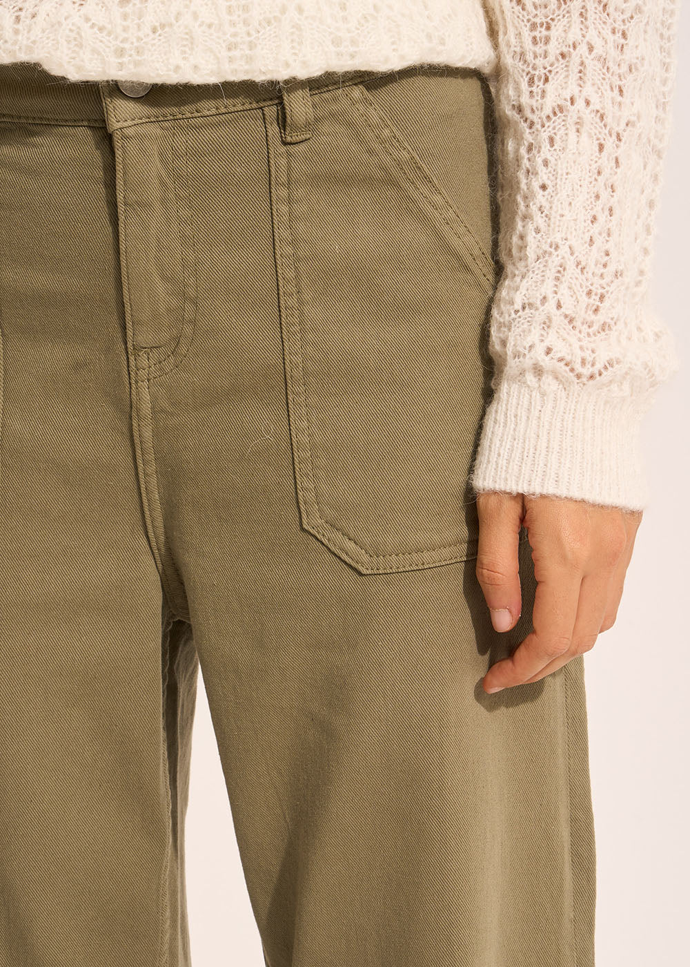 Cotton wide-leg trousers - Sud Express - 4 - Sud Express