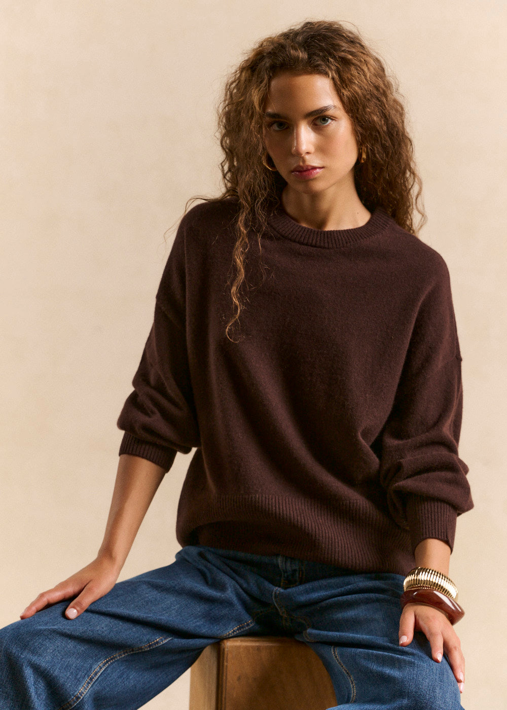 Cropped cashmere sweater  - Sud Express - 4 - Sud Express