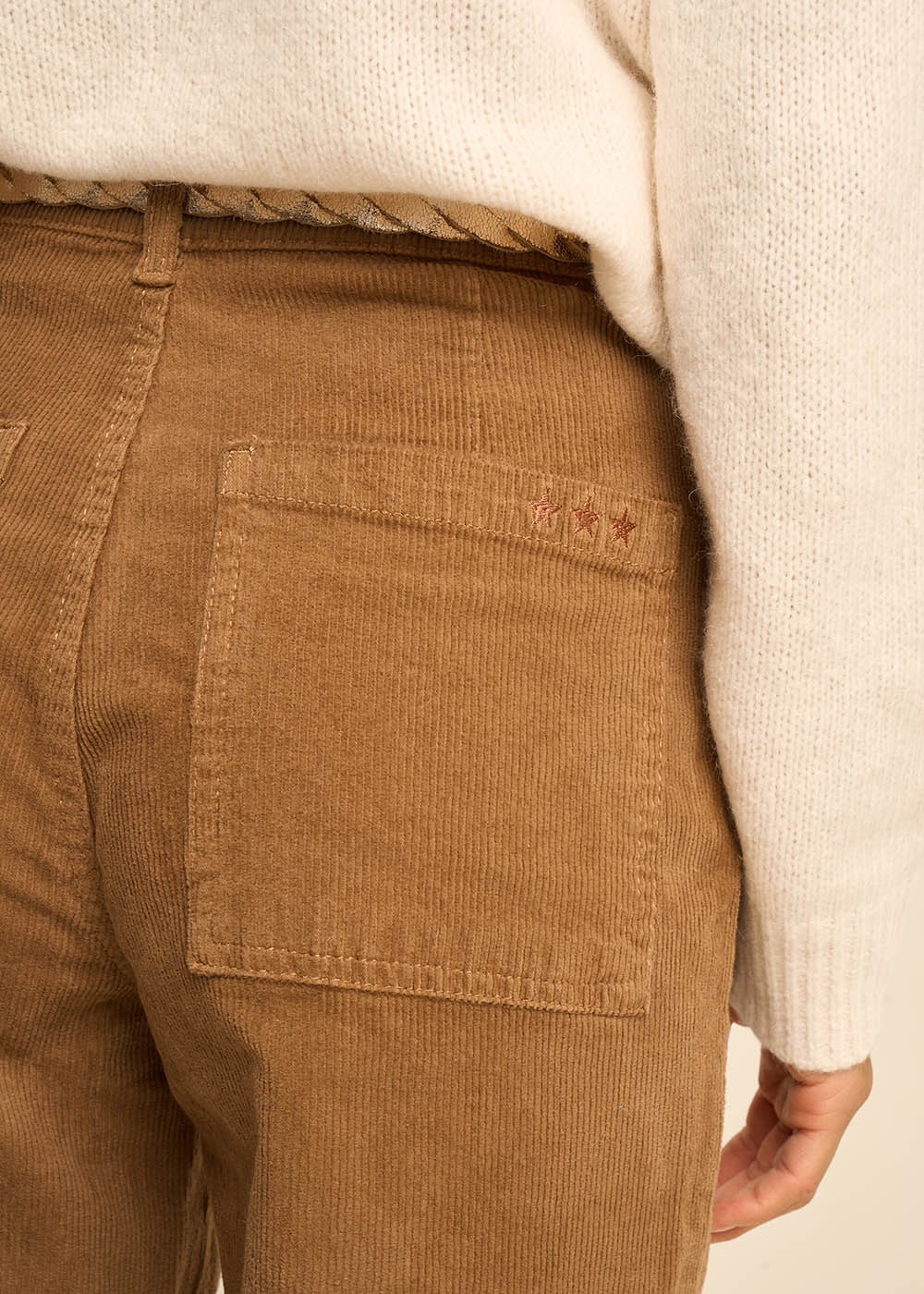 Straight-cut velvet pants - Sud Express - 4 - Sud Express