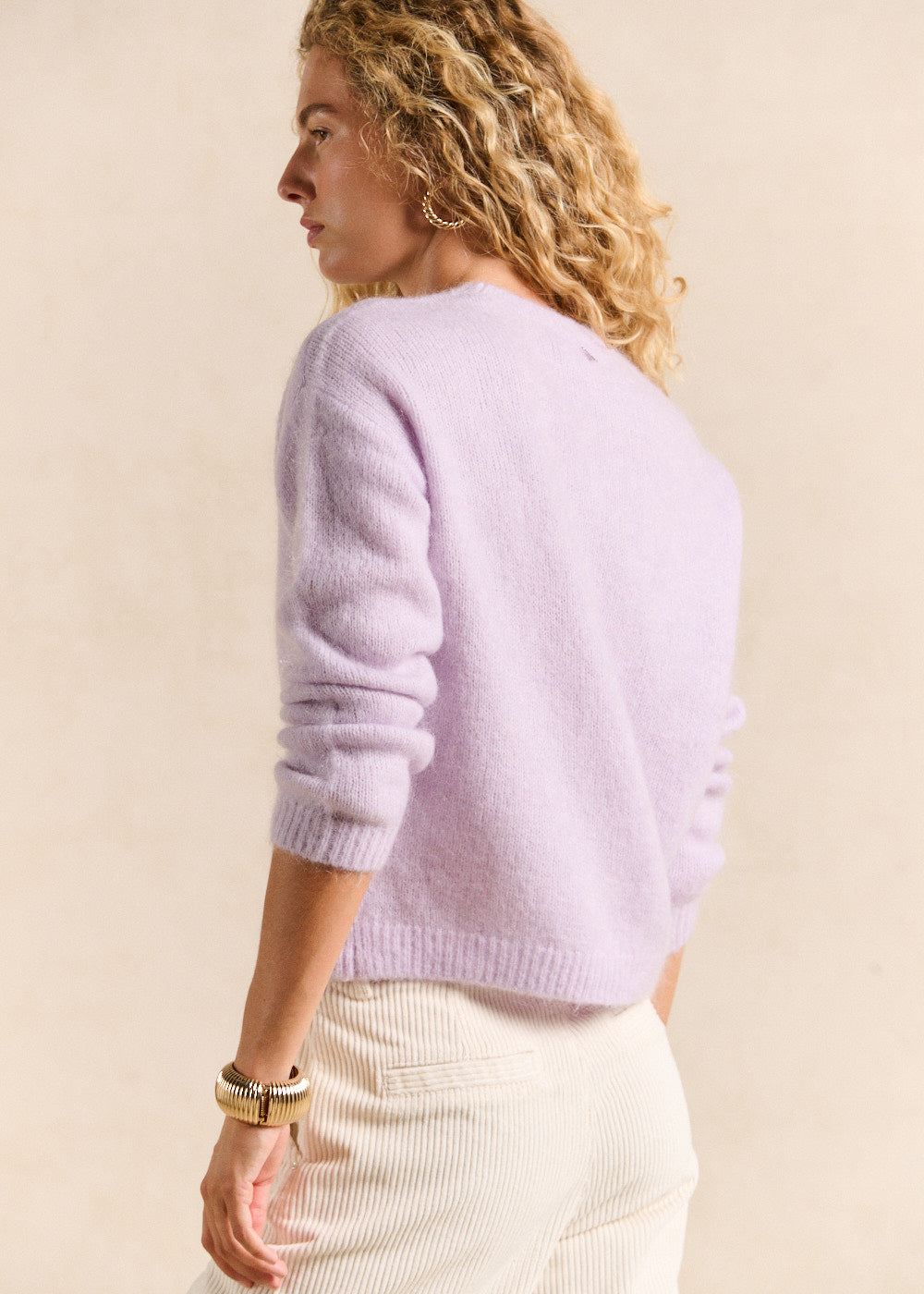 Round-neck mohair jumper with long sleeves - Sud Express - 3 - Sud Express