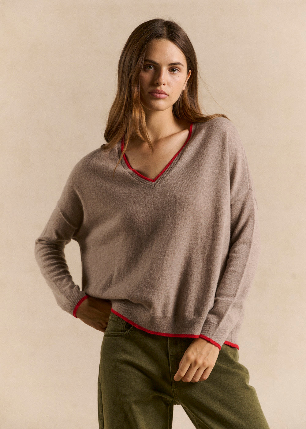 V-neck cashmere jumper - Sud Express - 5 - Sud Express