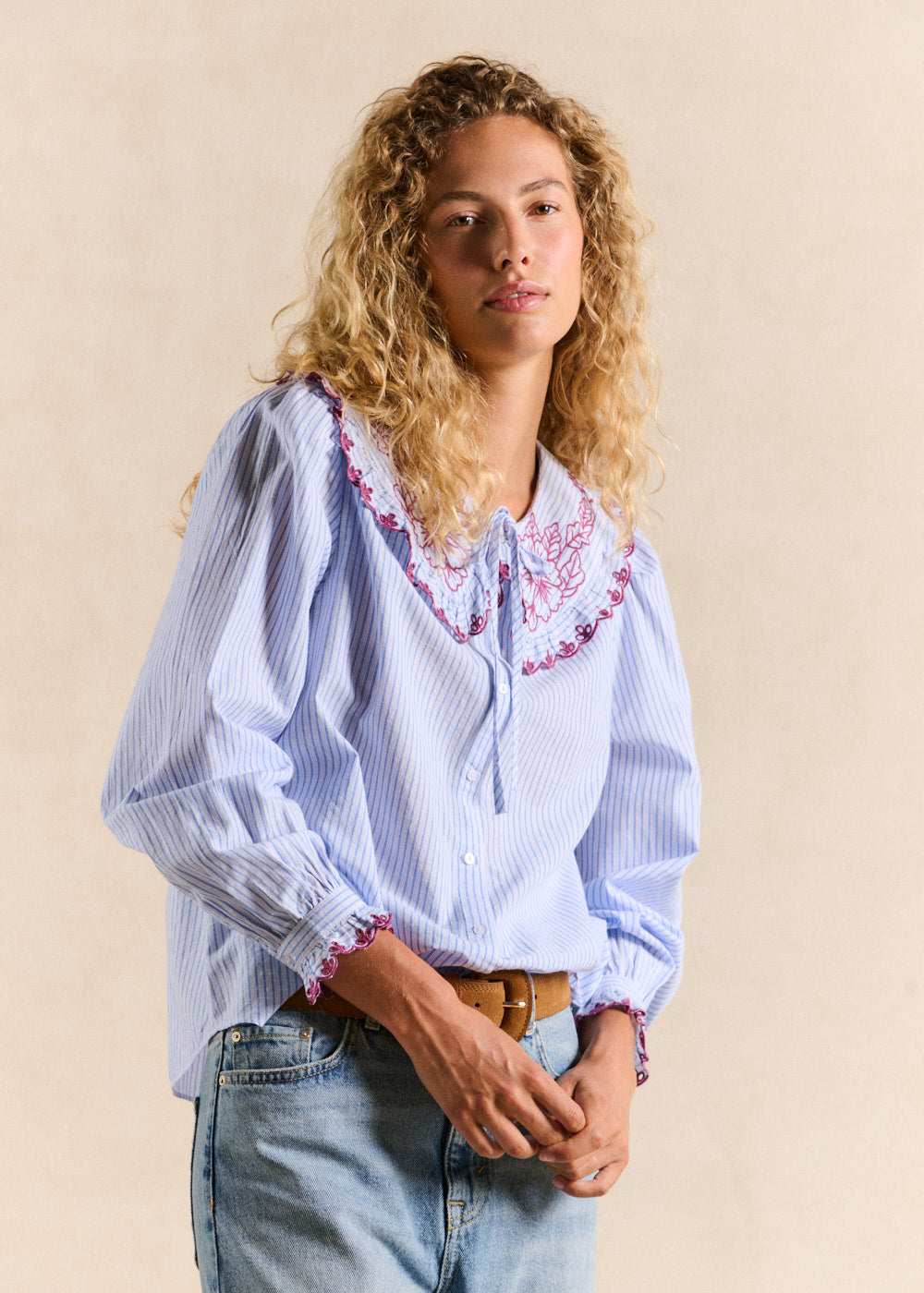 CHARLIZOU Chemise col claudine - 1 - Sud Express - Sud Express