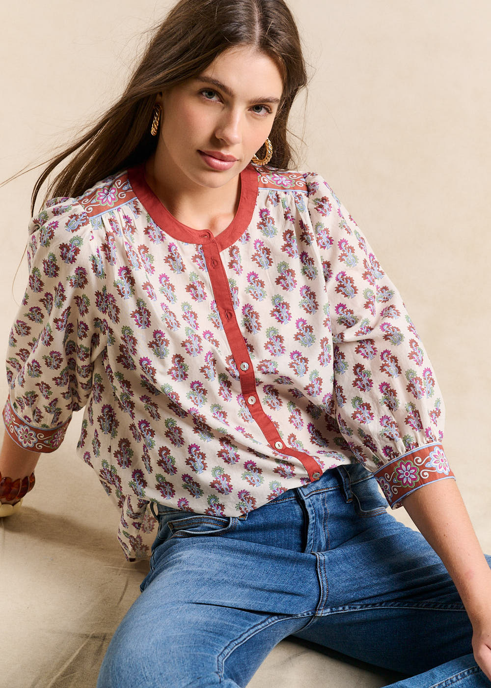 TALMA Printed blouse - 1 - Sud Express - Sud Express