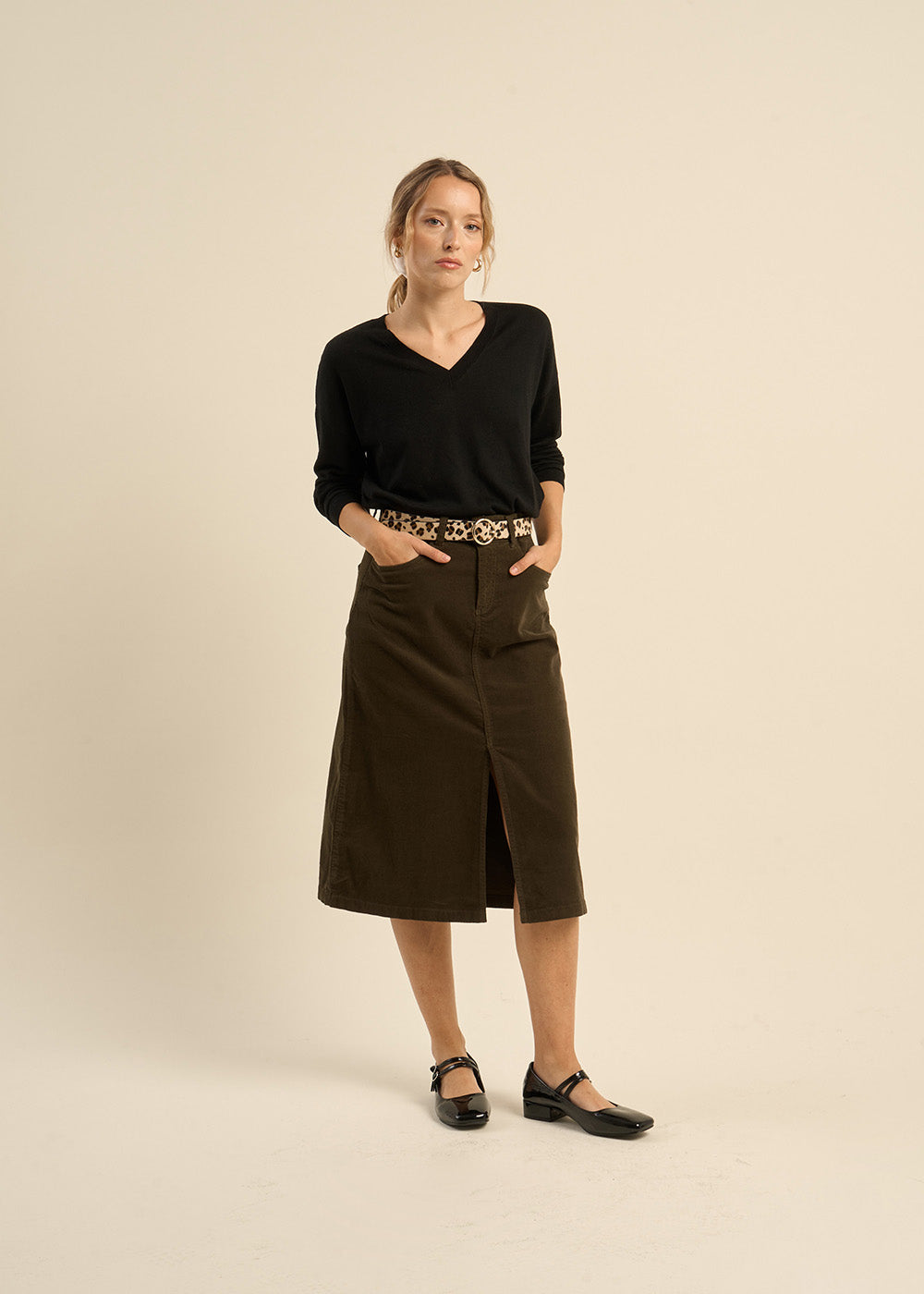 Long velvet skirt - Sud Express - 1 - Sud Express