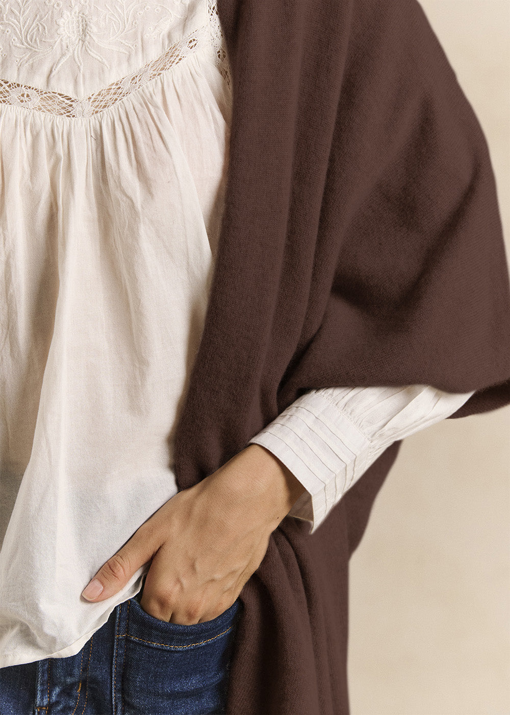 Oversized long cashmere cardigan - Sud Express - 2 - Sud Express