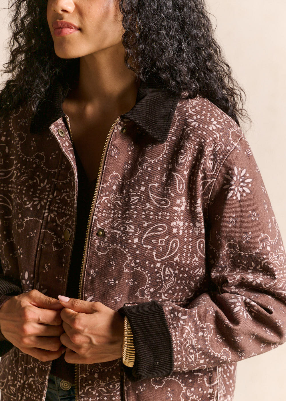 Cotton jacket with paisley print - Sud Express - 2 - Sud Express