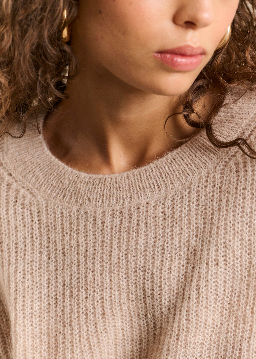 Round-neck alpaca sweater - Sud Express - 2 - Sud Express