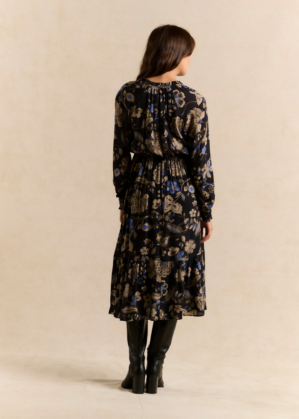 Fluid floral-print midi dress - Sud Express - 3 - Sud Express