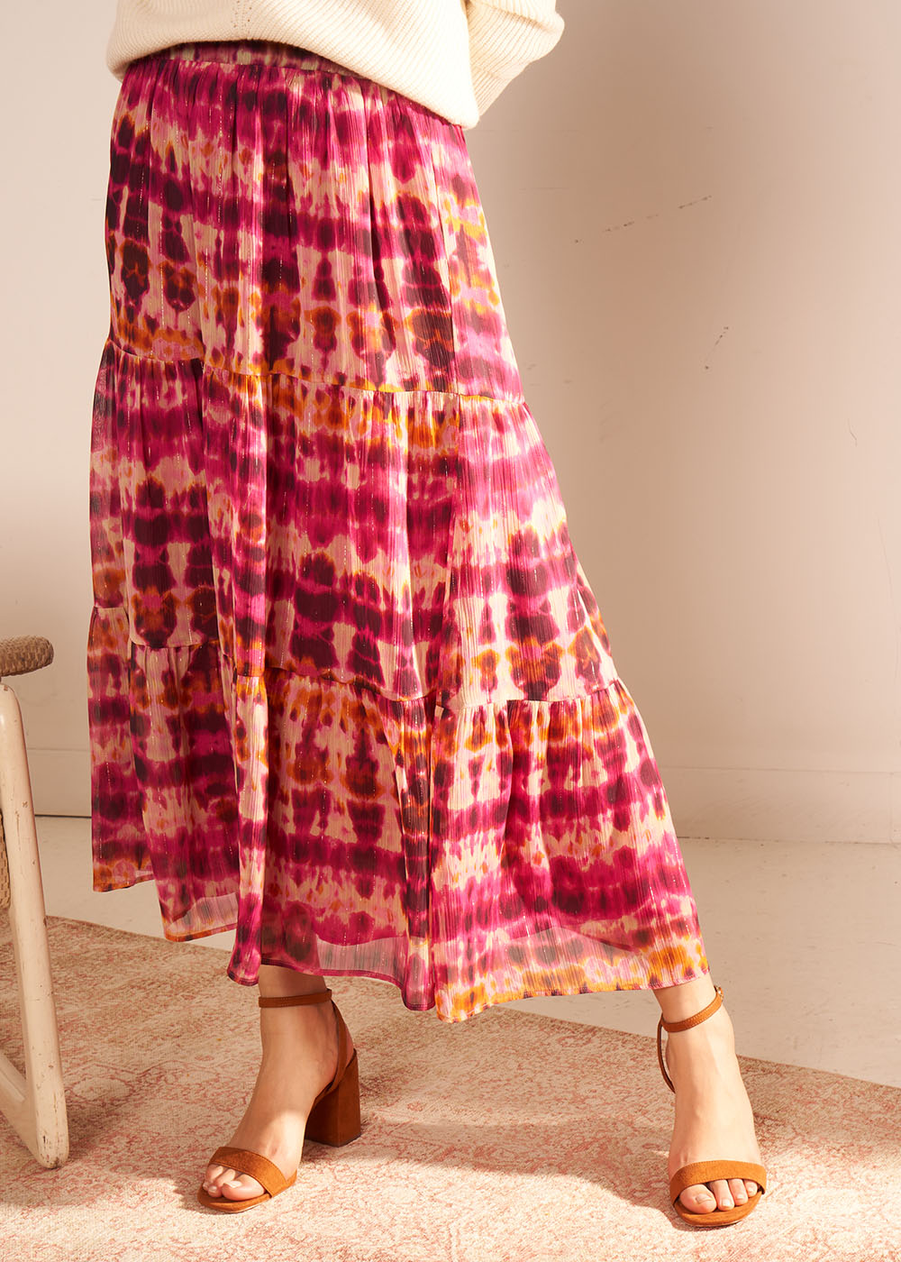 Printed long skirt - Sud Express - 1 - Sud Express