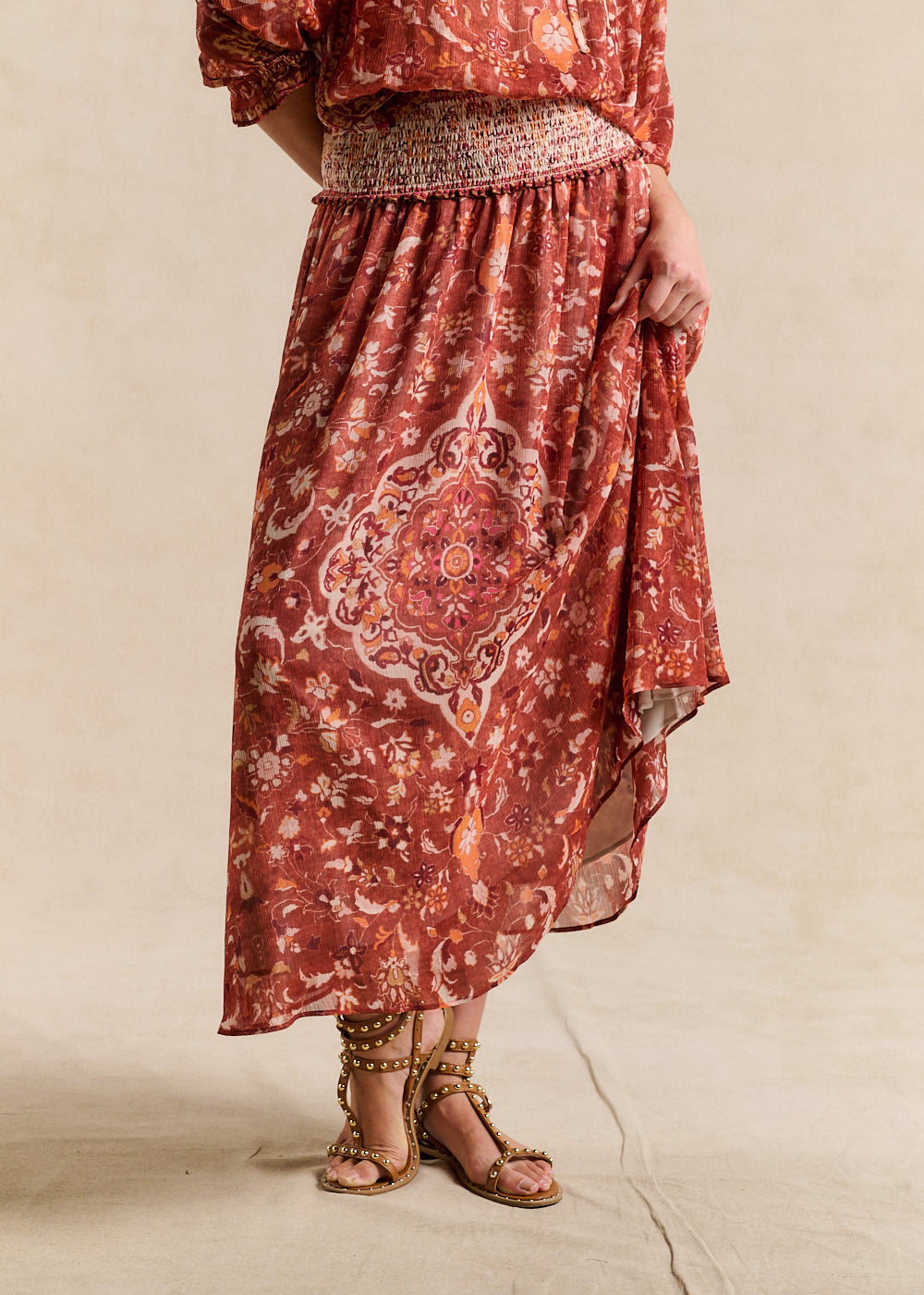 Paisley print midi skirt - Sud Express - 5 - Sud Express