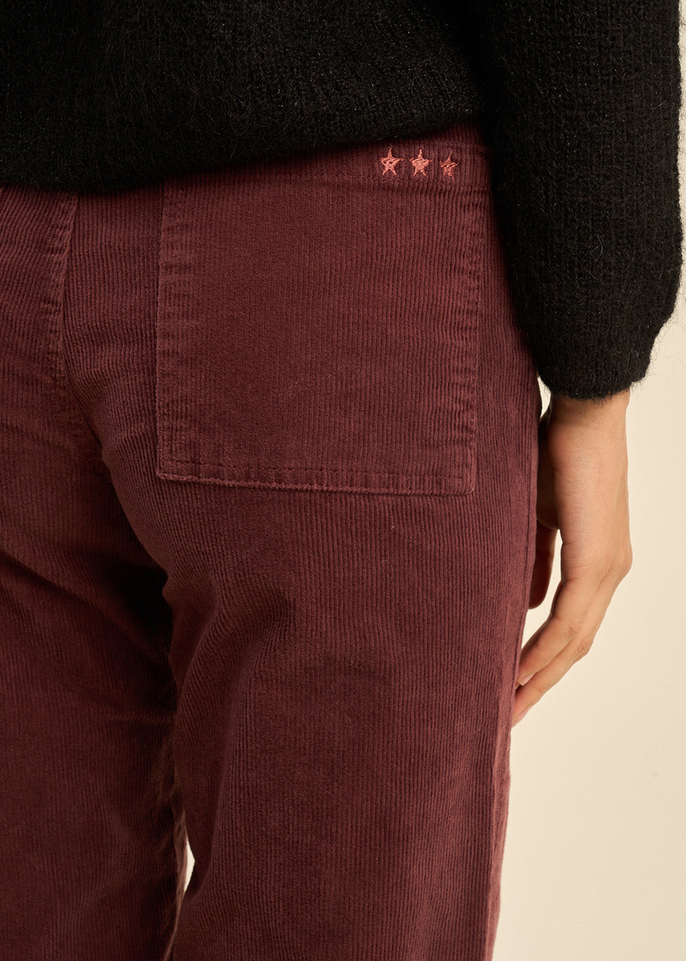 Straight-cut velvet pants - Sud Express - 4 - Sud Express