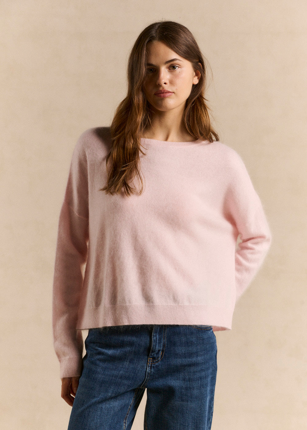 Boat neck sweater in brushed wool and cashmere - Sud Express - 5 - Sud Express