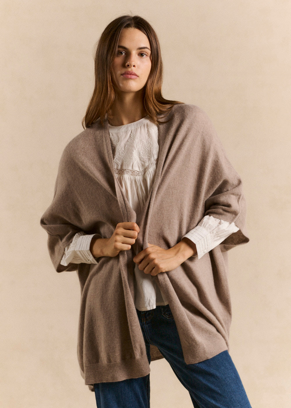 Oversized long cashmere cardigan - Sud Express - 1 - Sud Express