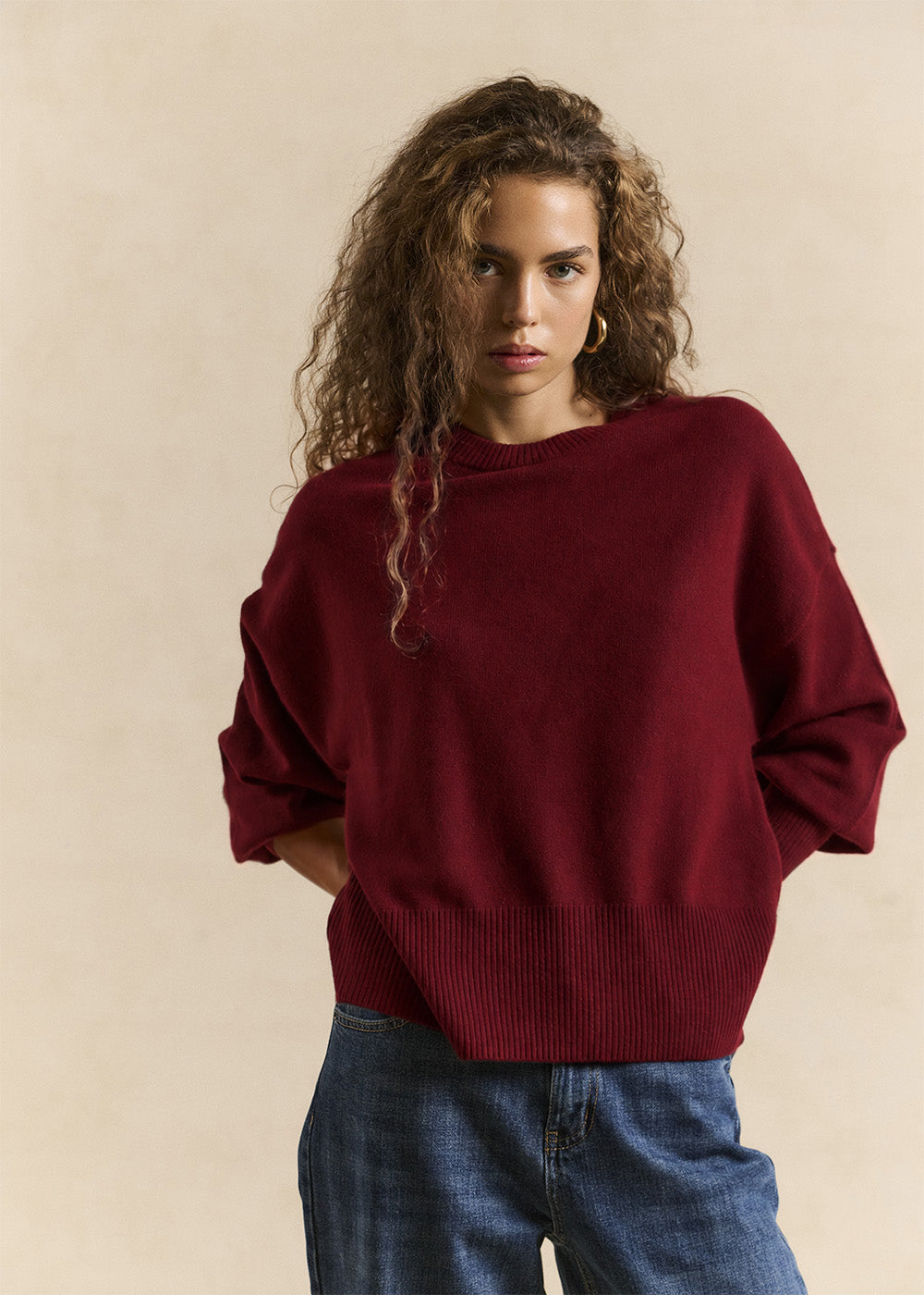 Cropped cashmere sweater  - Sud Express - 1 - Sud Express