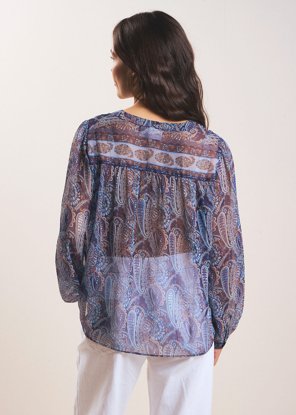 Long-sleeved printed blouse - Sud Express - 3 - Sud Express