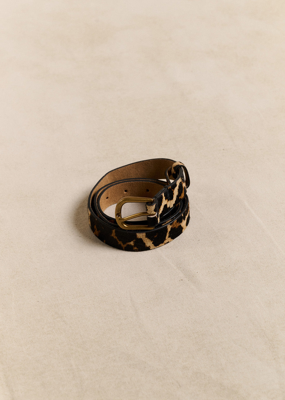 Leopard-print leather belt - Sud Express - 1 - Sud Express