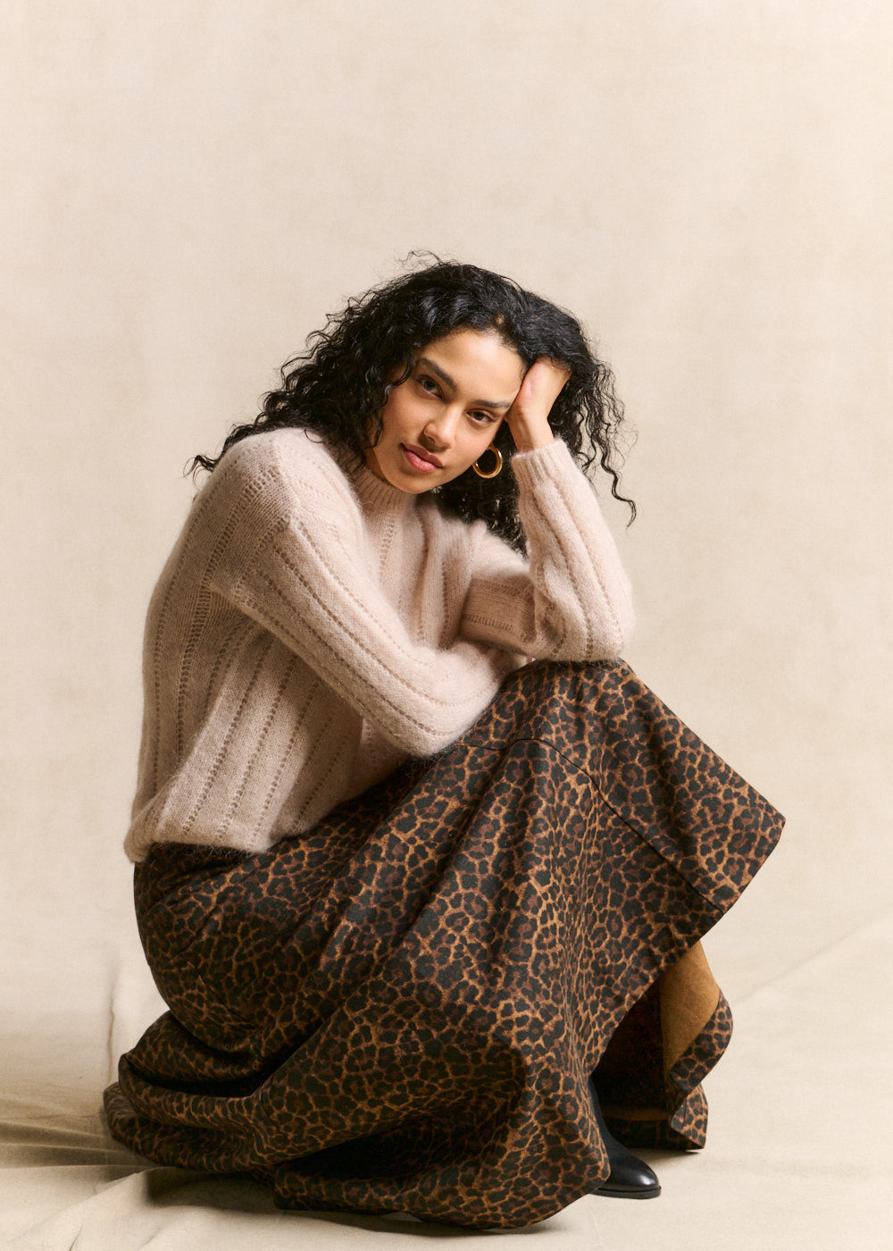 Leopard print skirt flared fit - Sud Express - 5 - Sud Express