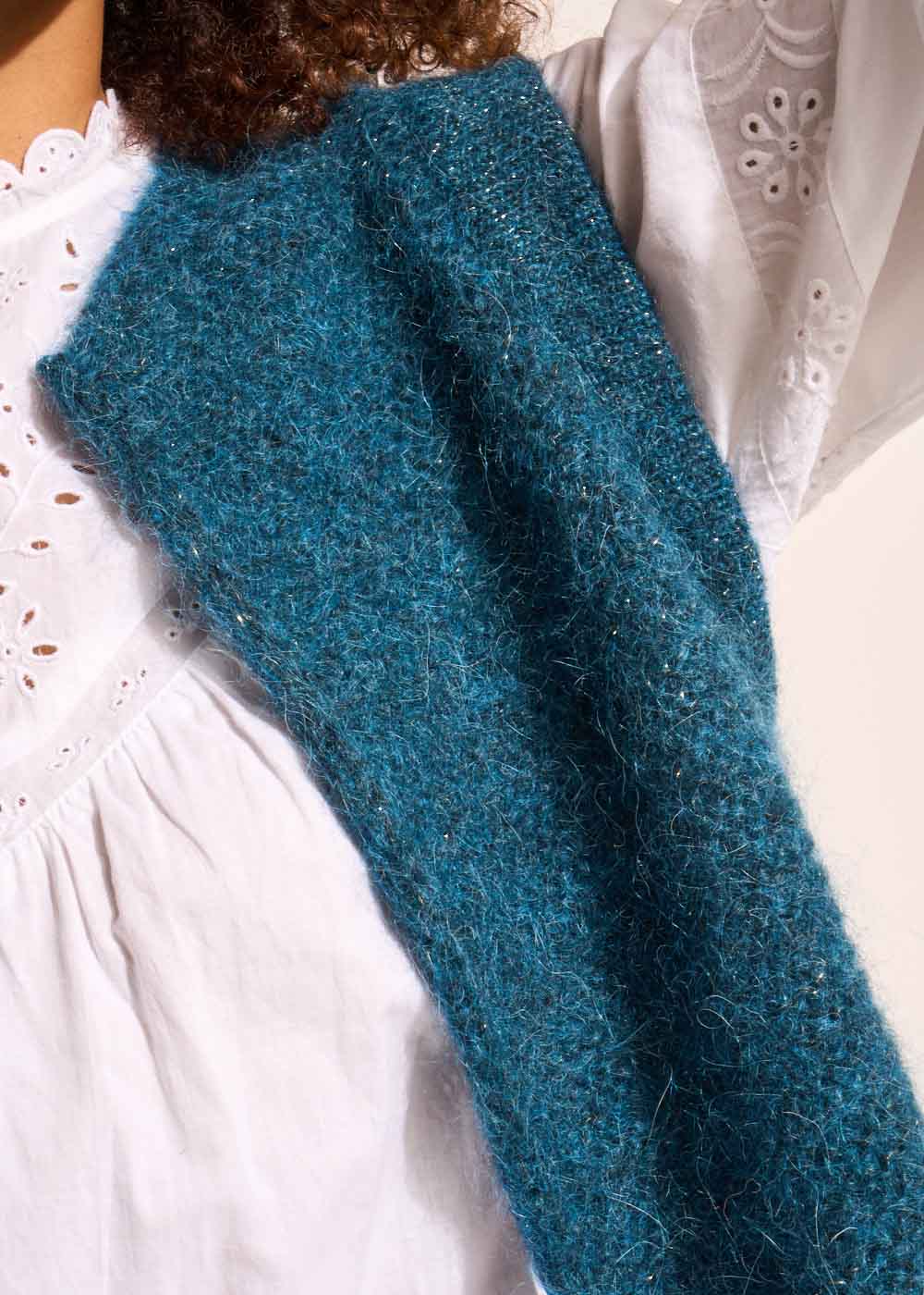 Cardigan sleeveless shorts in mohair - Sud Express - 4 - Sud Express