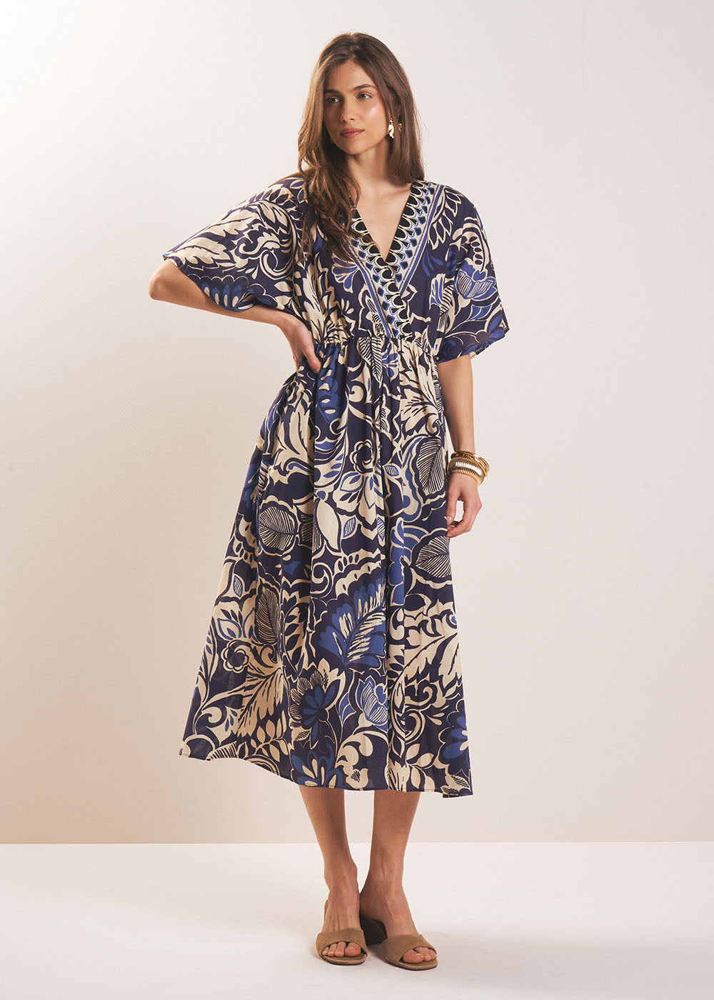 Printed kimono dress - Sud Express - 5 - Sud Express