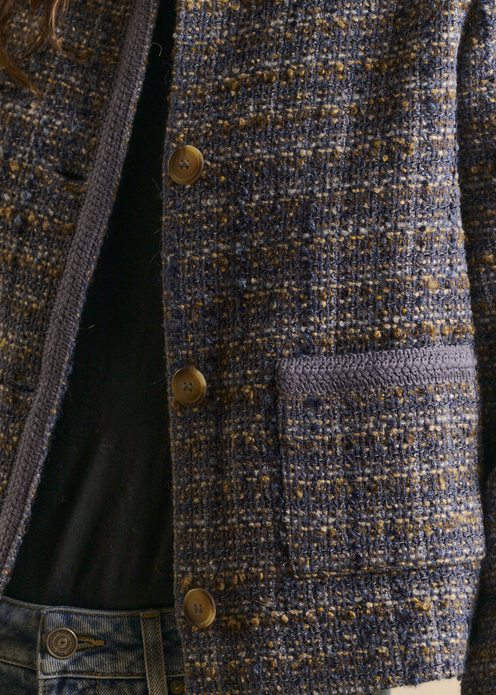 Short tweed jacket - Sud Express - 4 - Sud Express