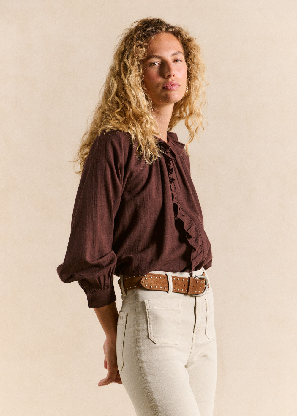 Cotton voile blouse - Sud Express - 5 - Sud Express