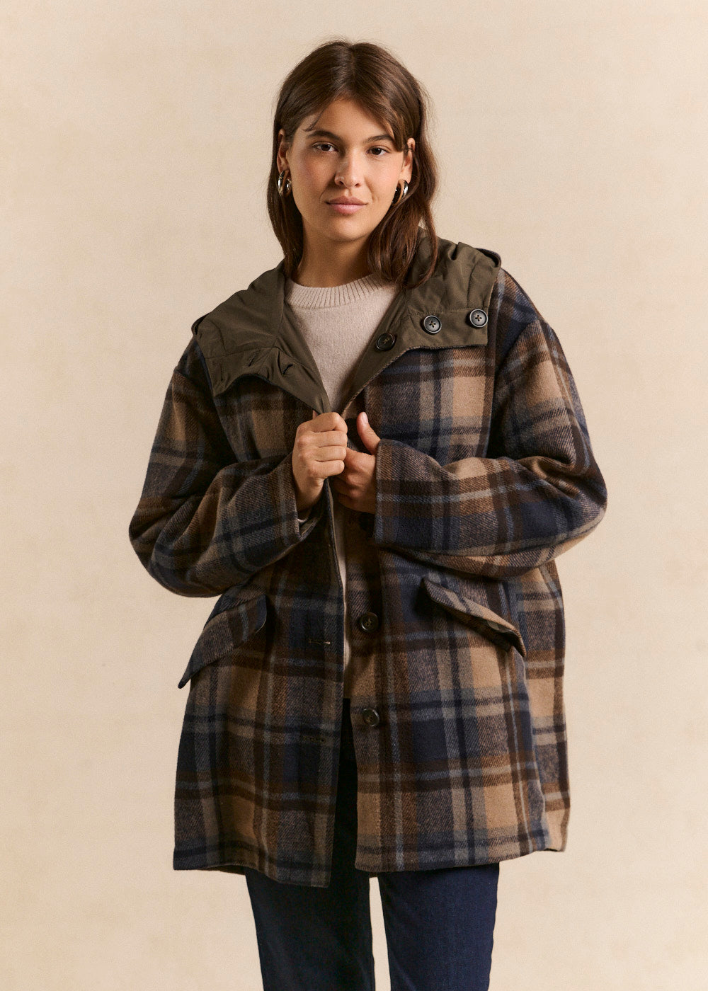 Long reversible hooded parka - Sud Express - 2 - Sud Express