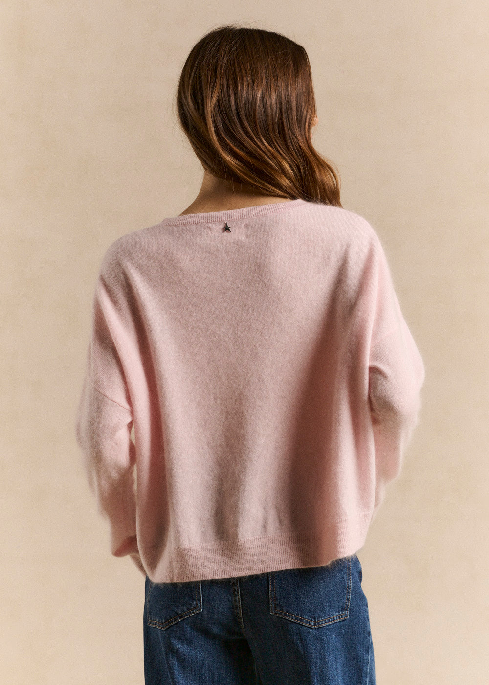 Boat neck sweater in brushed wool and cashmere - Sud Express - 3 - Sud Express
