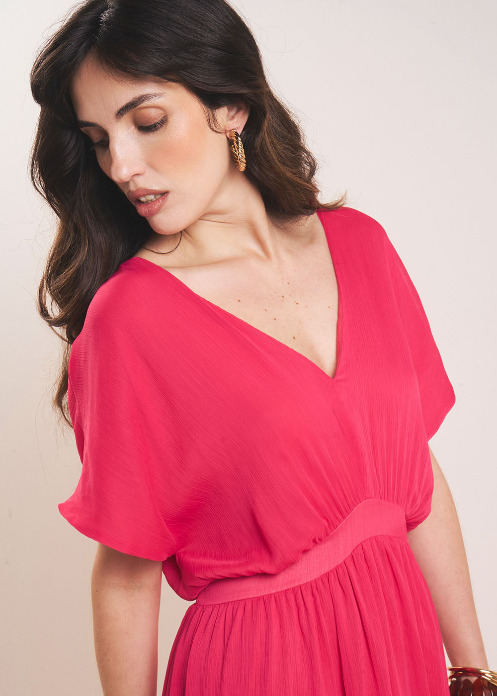 Long dress V neck - Sud Express - 5 - Sud Express