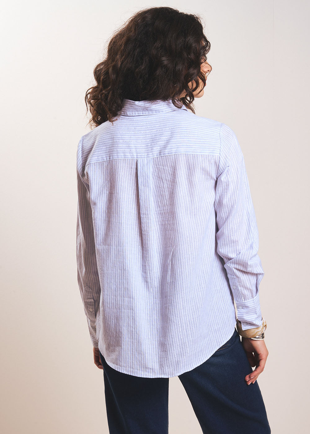 Straight shirt with delicate stripes - Sud Express - 3 - Sud Express