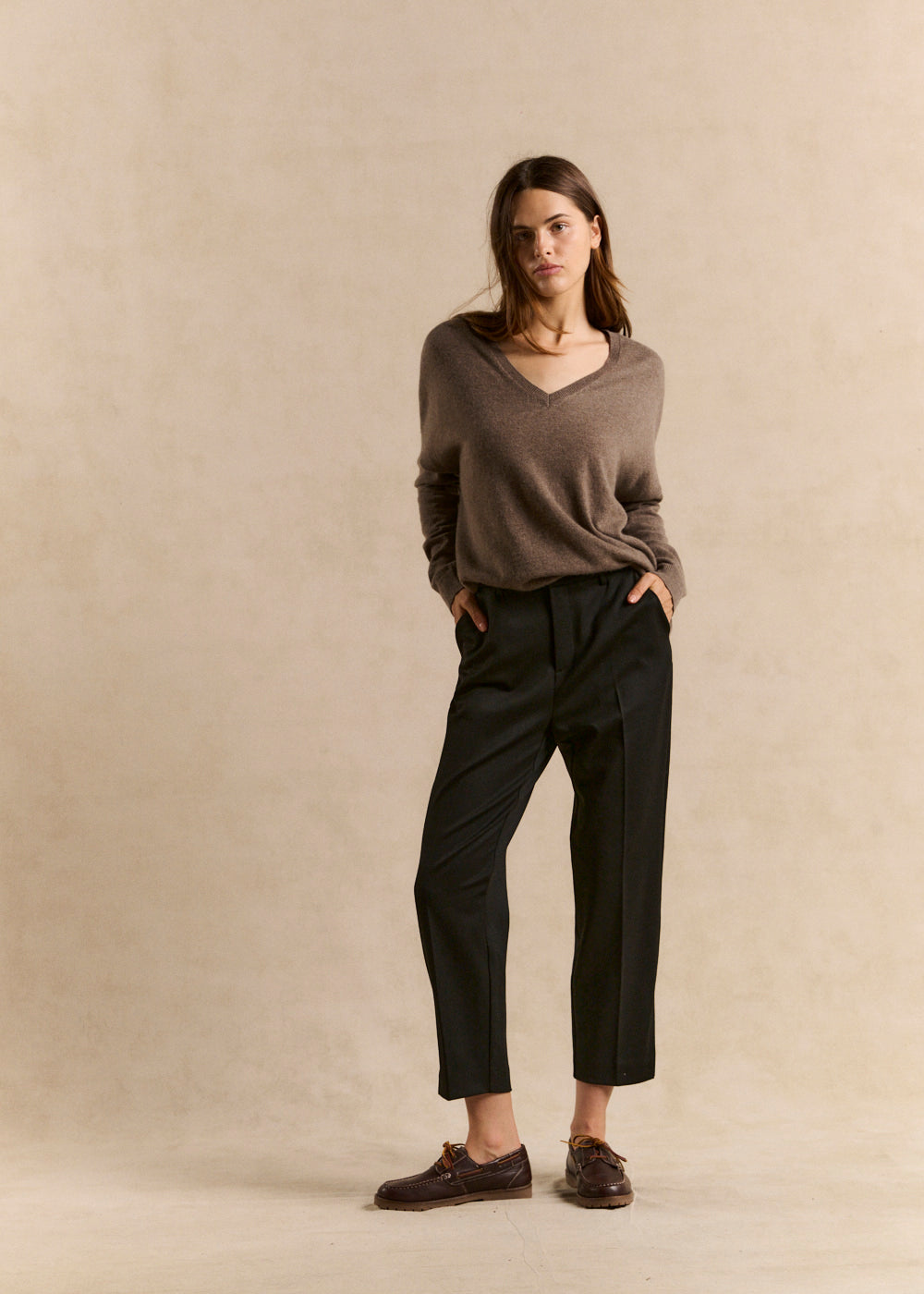 Tailored trousers with integrated waistband - Sud Express - 5 - Sud Express