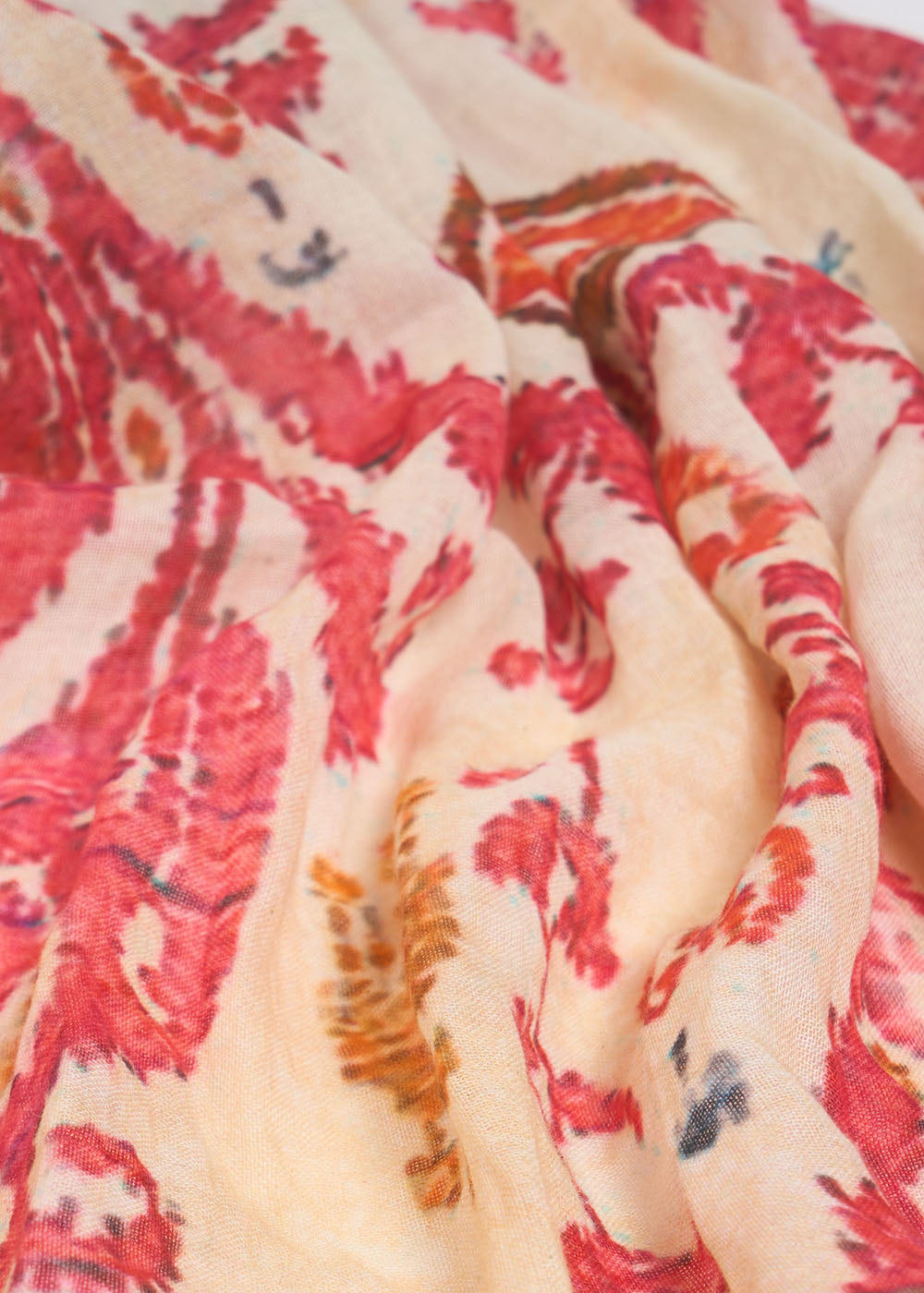 Rectangular printed cotton scarf - Sud Express - 2 - Sud Express