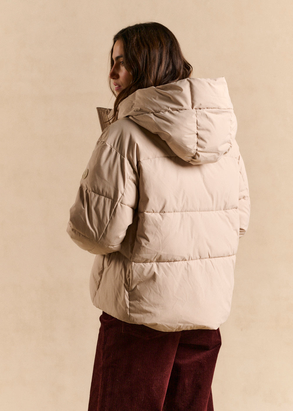 Oversized short puffer jacket with hood - Sud Express - 3 - Sud Express