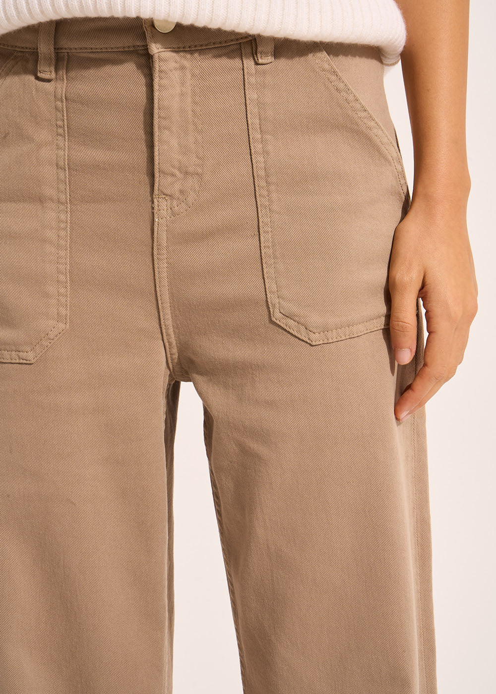 Cotton wide-leg trousers - Sud Express - 4 - Sud Express