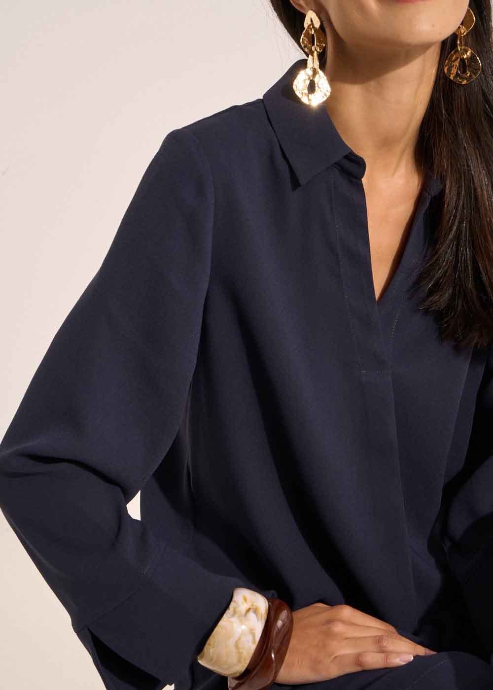 Short dress with long sleeves - Sud Express - 2 - Sud Express
