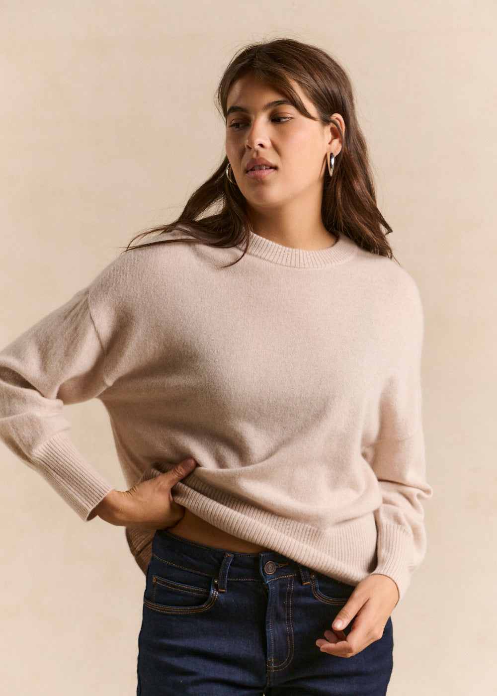 Cropped cashmere sweater  - Sud Express - 4 - Sud Express