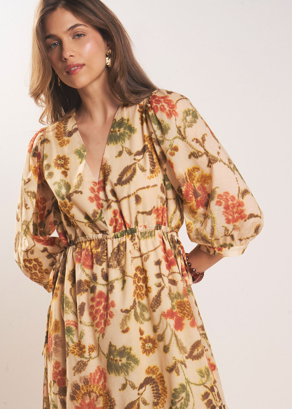 Long floral print dress - Sud Express - 5 - Sud Express