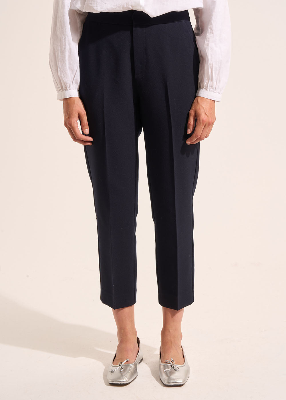 Tapered trousers with elasticated waistband - Sud Express - 2 - Sud Express